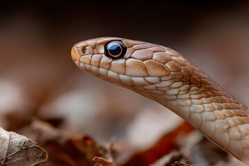Obraz premium Smooth Snake - Coronella austriaca species of non-venomous brown snake in the family Colubridae. The species is found in northern and central Europe, but also as far east as northern Iran
