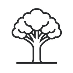 Tree vector icon on white background