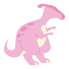 Cartoon Parasaurolophus Dinosaur Illustration