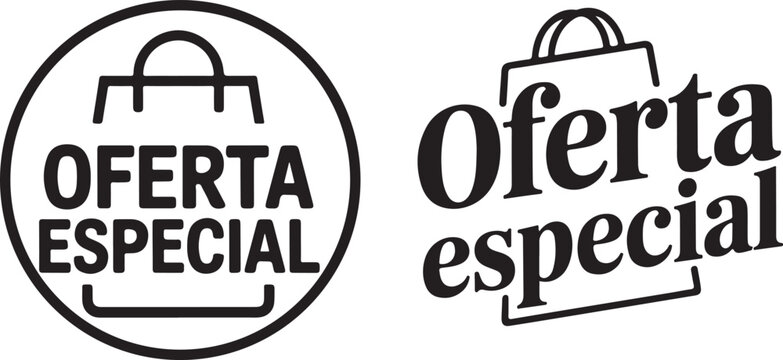 Special Offer Spanish Shopping label, oferta especial sale badge vector