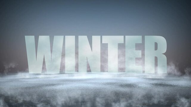 iced letters shining in the chilly winter night