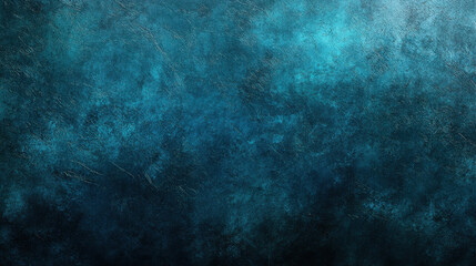 Fototapeta premium Dark blue and teal gradient textured background. Abstract grunge pattern for wallpaper, brochure, banner. Deep sea concept.