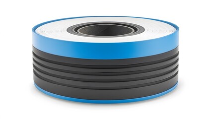 Black and Blue Plastic Trim Coil Roll Industrial Supply