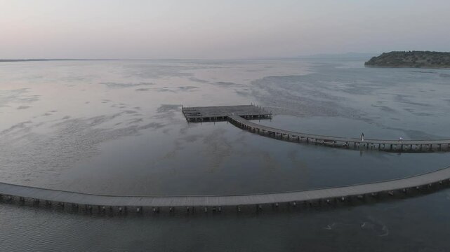 Albania - Zvernec bridge during sunset  (raw - CinemaDNG)