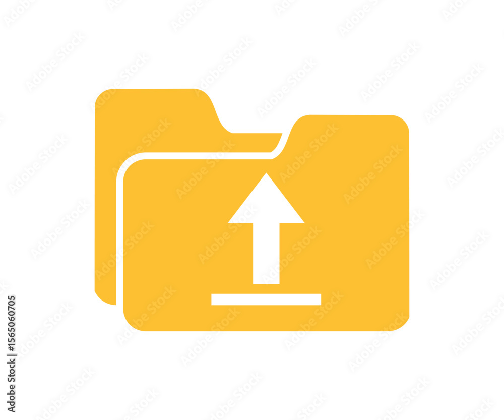 Fototapete Upload folder file download icon. Folder upload vector design and illustration.
