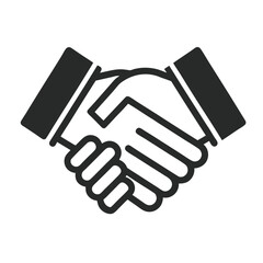 Obraz premium Handshake icon vector illustration