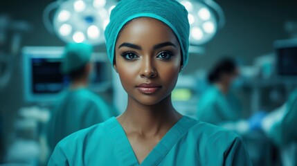 Surgeon preparing for surgical procedure in a modern operating room setting