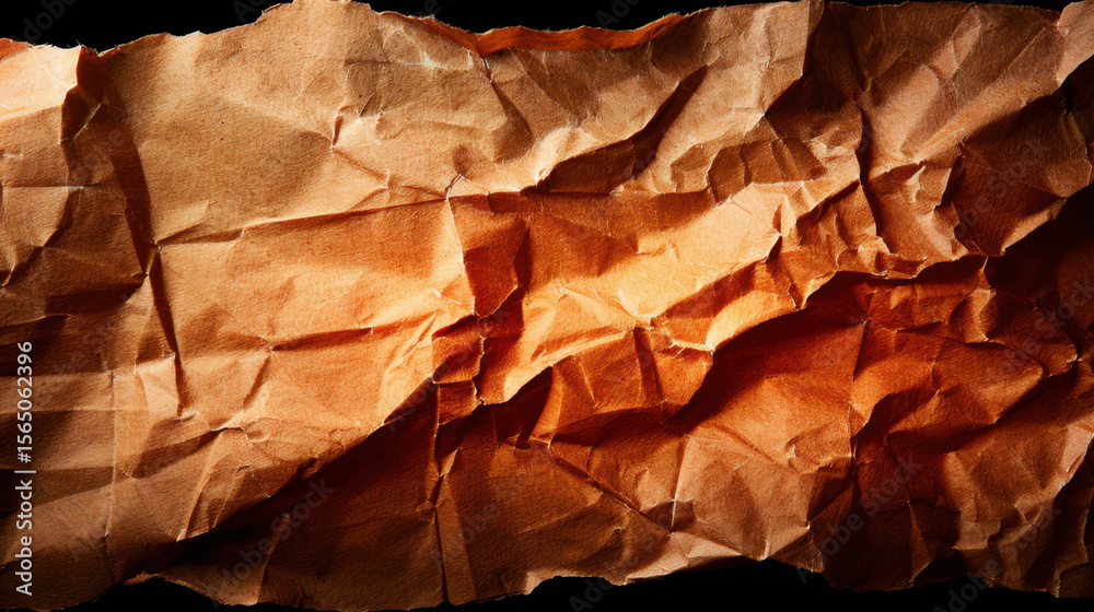 Poster crumpled paper texture with subtle warm tones creates interesting visual effect, showcasing intricat