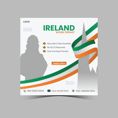 Ireland Work Permit Social Media Post