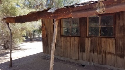 Old Wooden Pioneer's Cabin at Boyce Thompson Arboretum, Superior, Arizona