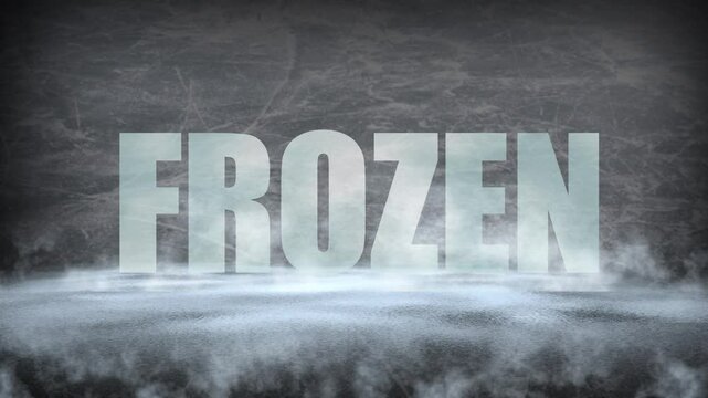 iced letters shining on ice