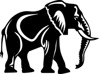 Elephant Vector Illustration in Flat Cartoon Style