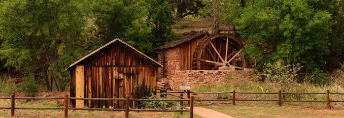 Old Water Wheel Panorama