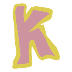 hand drawing unique ugly abjad font 