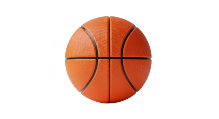 Classic Orange Basketball On Black