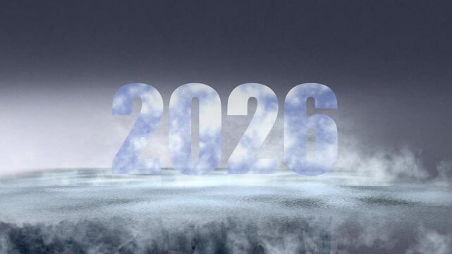 iced letters shining in the chilly winter night