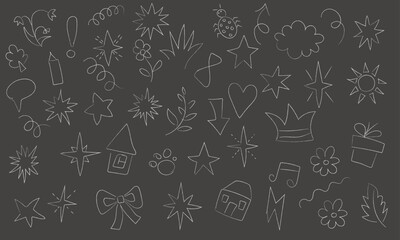 pencil crayon hand drawn icon background . Cute school sketch. Color cloud, house, flower, rainbow sun, star. Vector kid pencil illustration. Cute crayon child doodle illustration