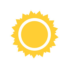 Sun icon vector silhouette. Sun with ray of light. Sun black silhouette