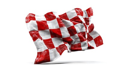 racing flag isolated on white