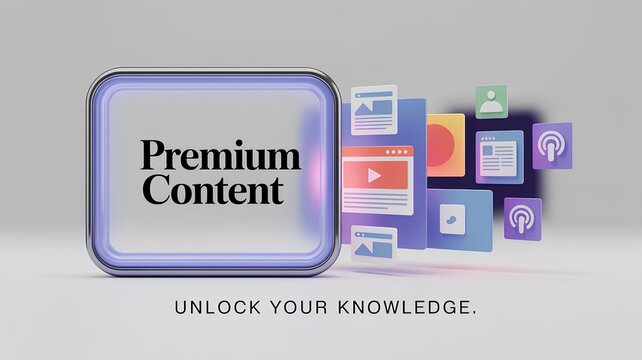 Paywall accessing premium content online showcasing knowledge subscription service