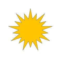 Bright sun illustration for sunny weather Vector