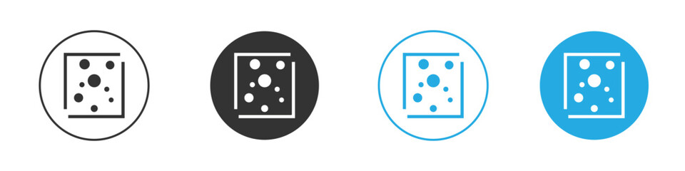 Heat Map icon set. Black solid flat doodle graphic design set