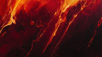 A dramatic, fiery abstract background with glowing neon streaks in shades of red, orange, and yellow, set against a dark canvas for an intense look