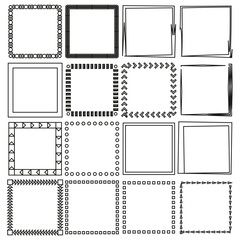 Plain frame grid. Basic square icon. Neutral stamp Vector. Blank outline.