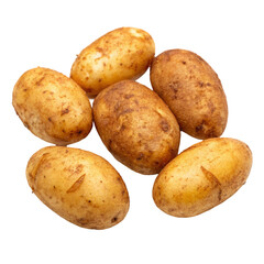 Baked Russet Potatoes isolated on transparent background  
