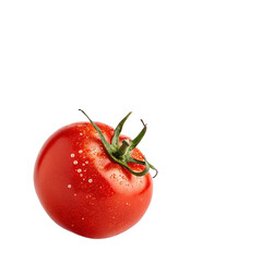 Tomato falling isolated on transparent background  
