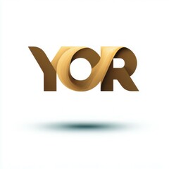 Unique and elegant logo design featuring the letters Y, O, and R in a stylish twist with a soft shadow effect