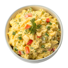 Egg salad isolated on transparent background  
