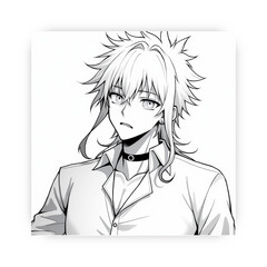 Ai genarate anime black and white