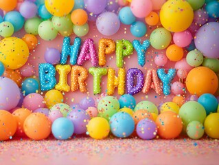 birthday background theme bright colors Generated image
