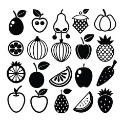 A set of fruits icon vector illustration