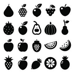 A set of fruits icon vector illustration
