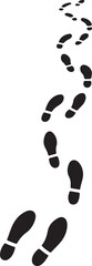 Footsteps Path Silhouette Minimalist Vector Showing Steps Along a Path Isolated