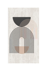 Abstract art, modern poster; geometric shape contemporary.Grunge texture. Stylish.Design for wall decor wallpaper; background; cover; print; card; branding. Modern trendy. Boho minimalist art.