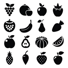A set of fruits icon vector illustration