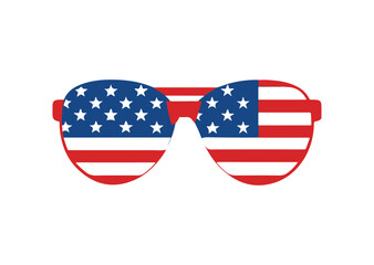 Patriotic Sunglasses Vector , Patriotic Sunglasses Icon