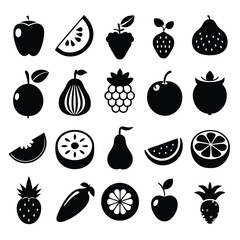 A set of fruits icon vector illustration