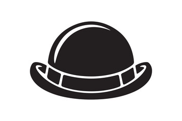 Classic Black Bowler Hat Silhouette for Gentleman Fashion and Vintage Style