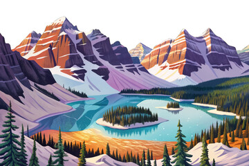 capturing Banff National Park’s magic glacial lakes, snow‑capped ridges, dense pine forests, and rugged peaks reflecting serene alpine beauty in dramatic mountain scenery