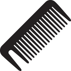 Black Hair Comb Silhouette for Styling, Grooming, and Beauty Needs