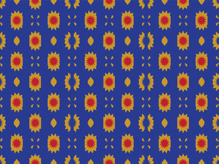 seamless pattern with colorful flowers