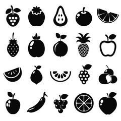A set of fruits icon vector illustration