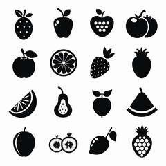 A set of fruits icon vector illustration
