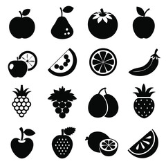 A set of fruits icon vector illustration