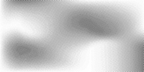 Grunge halftone gradient background. Faded grit noise texture. White and black sand wallpaper. Retro pixelated backdrop. Anime or manga style comic overlay. Vector graphic design textured template