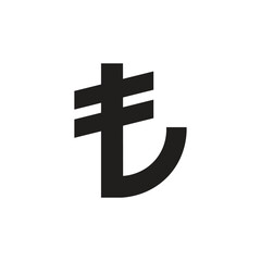 Turkish lira money sign currency symbol template